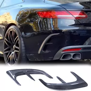 Carbon Fiber Black Rear Bumper Wind Blade For Mercedes AMG Coupe W217 C217 S63 - Picture 1 of 6