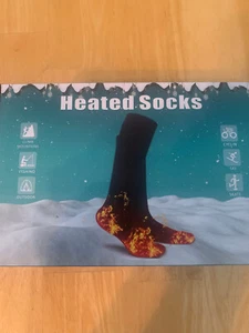 Electric Heated Socks Rechargeable Battery Winter Thermal Warm Skiing Hunting - Picture 1 of 4