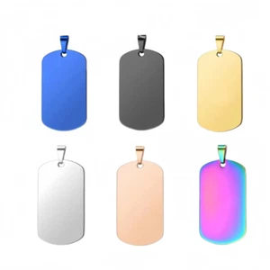 5PCS Stainless Steel Military Tag, Hanging Tag, Titanium Steel Necklace, Dog Tag - Picture 1 of 4