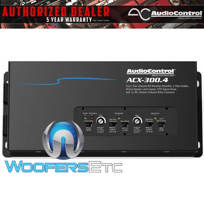 AUDIOCONTROL ACX-300.4 MARINE BOAT ATV 4-CHANNEL 300W RMS SPEAKERS AMPLIFIER NEW - Image 1 of 4