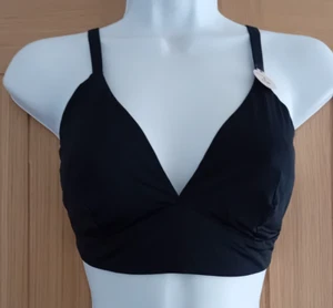Reggiseno Bralette EX M&S Senza Ferretto Tuffo Converte Schiena Racer Taglia 36C NERO Nuovo senza etichette - Foto 1 di 2