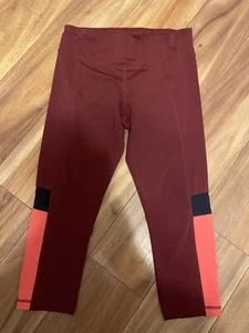 Zella Burgunder Capri Leggings Gr. Large Active Wear - Bild 1 von 4