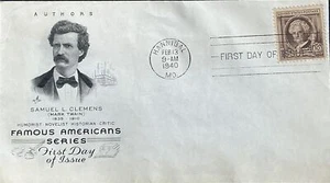 Artcraft 863 Famous Americans Authors Samuel L. Clemens Mark Twain Hannibal MO  - Picture 1 of 1