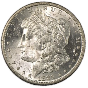 1881-S Morgan Silver Dollar Brilliant Uncirculated BU+ - Picture 1 of 2