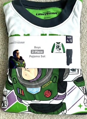 Disney Buzz LightYear 2 piezas pijama ligero elástico franela conjunto 4/5 *NUEVO* Foto 1 de 2