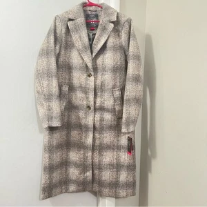 Vince Camuto Plaid Coat Size Medium - Picture 1 of 11