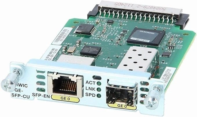 Cisco 1 Port Dual Mode SFP(100M/1G) or GE(10M/100M/1G) EHWIC-1GE-SFP-CU - Image 1 of 1