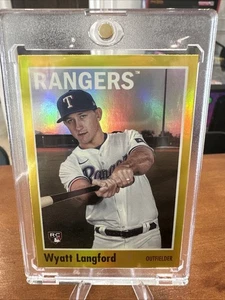 Archivos Topps 2024 - 1970 Topps Wyatt Langford #199 tablero de aluminio amarillo (RC) - Imagen 1 de 2