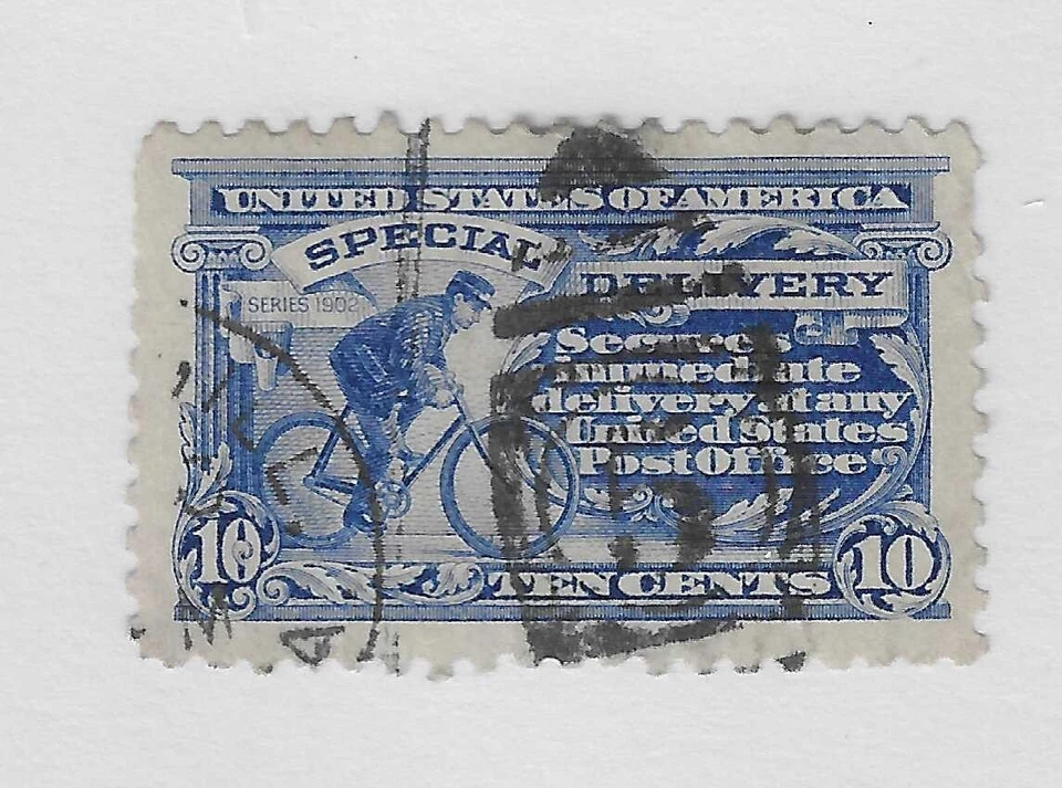 Scott # E10, 10 centavos ultramarino, entrega especial, 1916, XF-S, cv. $280 Foto 1 de 1