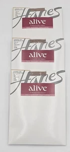 3 Pair Hanes 810 Alive Full Support Control Top Reinforced Toe Pantyhose Size A - Picture 1 of 2