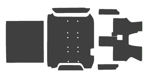 Gastraum-,+ Kofferraum-, +Fahrerhaus-Matte  passend für Bus T4 Caravelle Schwarz - Bild 1 von 9