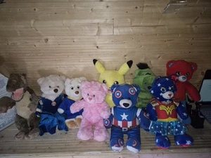 9x Build A Bear Plush Teddies Bundle W/ Some Clothes Job Lot - Picture 1 of 4
