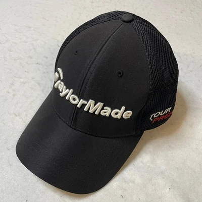 Gorra de golf TaylorMade negra malla trasera tour ajuste flexible ajustable preferido Foto 1 de 4