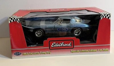ERTL Edelbrock LE 1963 Chevrolet Corvette Sting Ray Diecast Car 1/18 Scale - Image 1 of 4