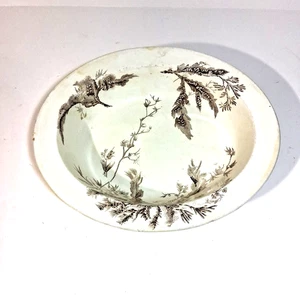 Antique Wedgwood Brown Seaweed Transferware Serving Bowl Oval 10" #2 - Picture 1 of 8