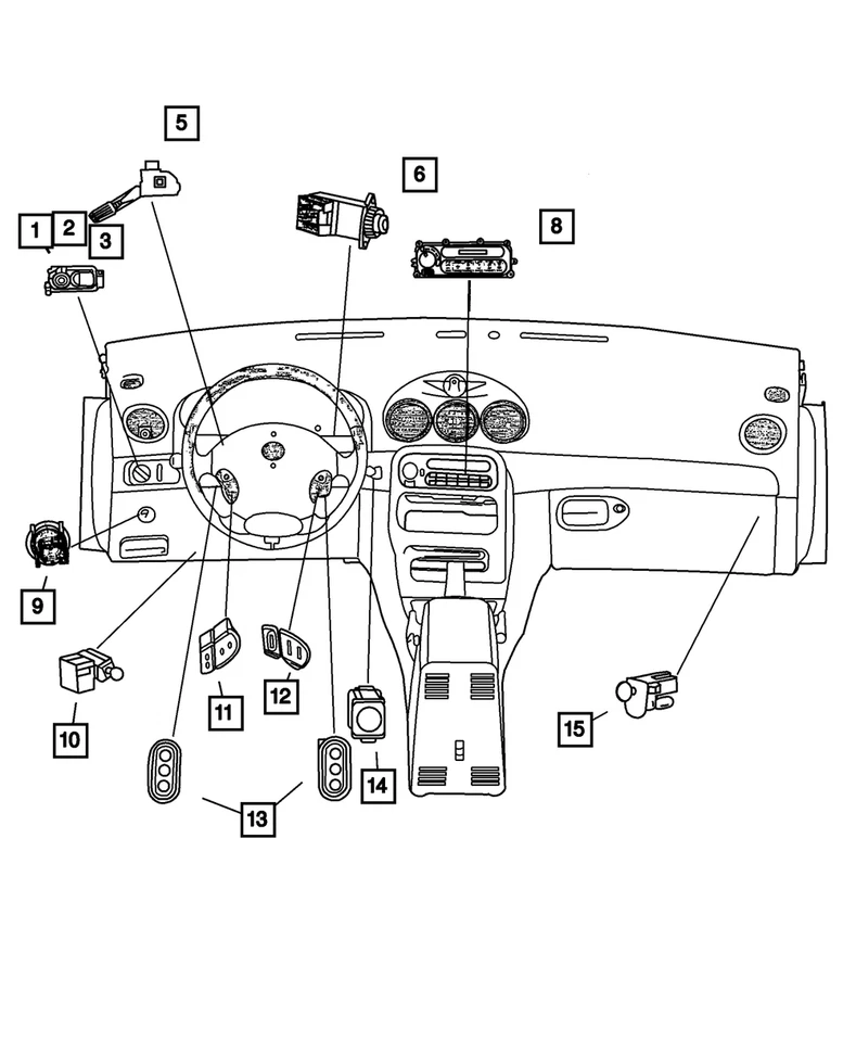 Genuine Mopar Remote Radio Switch Left 56045563aa - Изображение 1 из 1