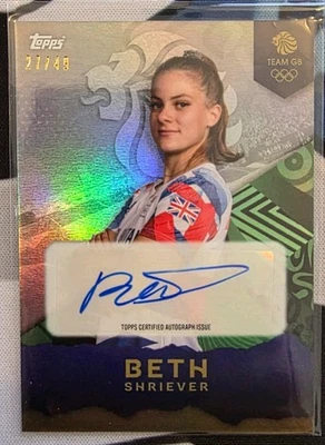 Topps Team GB 2024 Beth Shriever Autographed Card 27/49 - Image 1 of 2