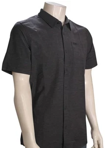 O'Neill TRVLR Traverse Solid SS Button Down Shirt - Black - New - Picture 1 of 1