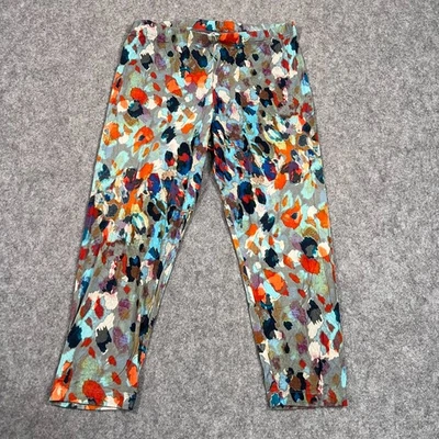 Bryn Walker Murano Glass Print Classic Capri Jersey Leggings Women's Size Medium - Image 1 of 4