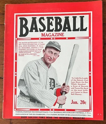 Capa traseira interna 1927 Ty Cobb revistas de beisebol Lou Gehrig - Imagem 1 de 3