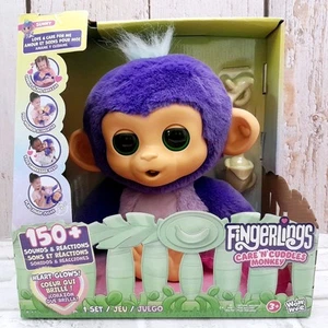 Fingerlings Care ‘n’ Cuddles Interactive Baby Monkey Sunny Plush Pet 150+ sounds - Picture 1 of 12