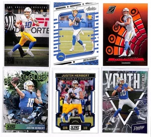 Justin Herbert 6 Card Lot NFL LA Chargers Panini RC, Absolute, Youth Movement - Picture 1 of 1