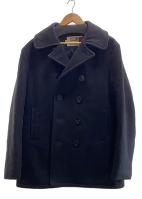 Schott 90s U.S.740N Pea Coat Size 42 Wool Black  Size 42 - Image 1 of 4