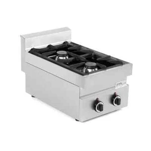 Gastronomie Gasherd 2 Brenner 2x6,5kW Abm. B x T 40 x 65 cm - Bild 1 von 6