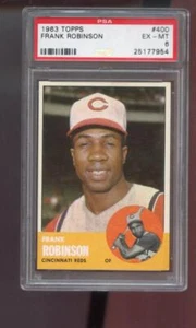 1963 Topps #400 Frank Robinson PSA 6 Graded Baseball Card MLB Cincinnati Reds - Picture 1 of 2