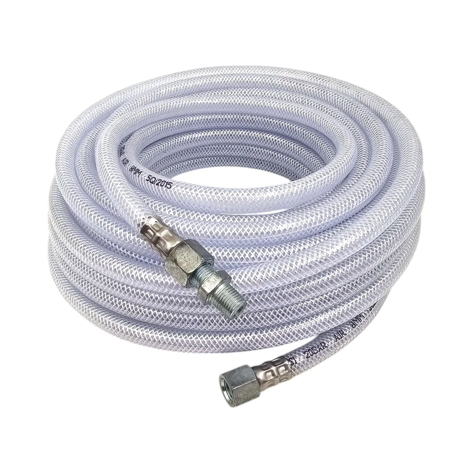 Manguera compresor de aire de goma transparente de 8 mm + accesorios 15 m 300 PSI 20 BAR Foto 1 de 3