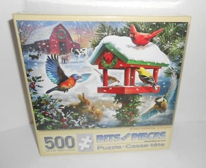 BITS and PIECES 500-piece Jigsaw Puzzle WINTER GATHERING - Picture 1 of 2