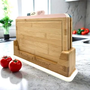 GEM+ | 3 PCS Premium Natural Bamboo Color Coded Chopping Board Set Veggies Meat - Picture 1 of 6