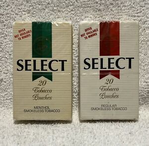 Vintage Winston Select Tobacco Pouches Unopened 1990s Regular and Menthol