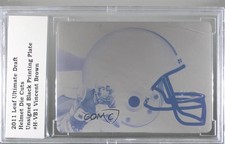 2011 Leaf Ultimate Draft Printing Plate Black 1/1 Vincent Brown #H-VB1 pn1