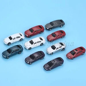 10Pcs Plastic Painted Model Cars Toy Building Train Railway Layout Scale N 1:100 - Picture 1 of 12