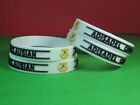 100pcs/lot Custom 12mm Wide Embossed Logo &amp; Text Silicone Wristband