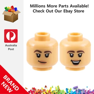 Genuine LEGO™ Medium Tan Minifigure Head Dual Sided Female 3626 6415657 New - Picture 1 of 2