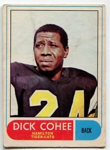 1968 OPC Dick Cohee Card #53 Hamilton Tiger-Cats