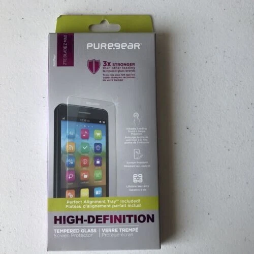 PureGear High Definition Tempered Glass for ZTE Blade Z Max - Clear - Image 1 of 4