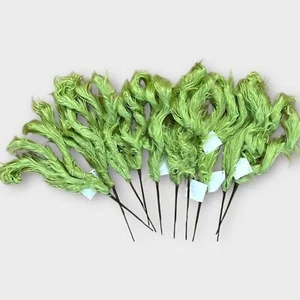 Grinch Green Fuzzy Furry Fingers Christmas Tree Wreath Decor 17” Picks 10 Stems - Picture 1 of 3