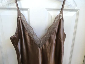 INC Full Dress SLIP Satin Brown SZ M Ginger Snap 100% Polyester - Picture 1 of 7