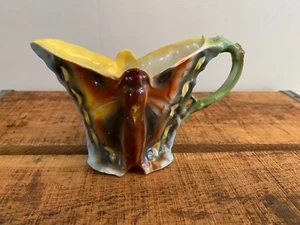 Vintage Royal Bayreuth Handled Butterfly Creamer Green Handle 3 3/4" Tall - Picture 1 of 12