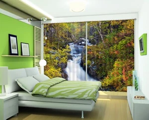 3D Forest Waterfall G2055 Photo Blockout Curtain Fabric Window Honey 2023 - Picture 1 of 7