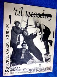 ✅RARE✅'TIL TUESDAY✅AIMEE MANN✅FIRST AVENUE MINNEAPOLIS✅1985✅CONCERT HANDBILL✅ - Picture 1 of 3