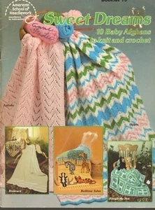 Sweet Dreams 10 Baby Afghans BOOK #13 knitting crochet patterns JUNGLE Animals - Picture 1 of 2