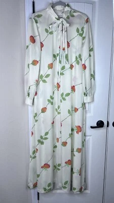 复古 Christian Dior 睡袍休闲礼服联盟制作花卉 L/S 小屋核心  — 第 1/4 张图片