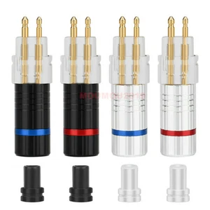 2x Earphone Cable Pin Plug Connector for Sennheiser HD650 HD600 HD580 HD25 Soft - Picture 1 of 11