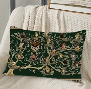 Harry Potter Fan ⚡ Funda de almohada 30cmx50cm árbol genealógico familia Black Hogwarts NUEVO  - Imagen 1 de 5