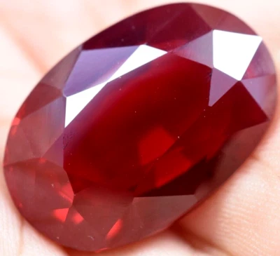 Natural 42.25 Ct Blood Red Ruby Mozambique GGL Certified Treated Gemstone - Image 1 of 4