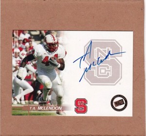 2005 Press Pass Football Autographs Bronze #35 T.A. McLendon Auto, NM